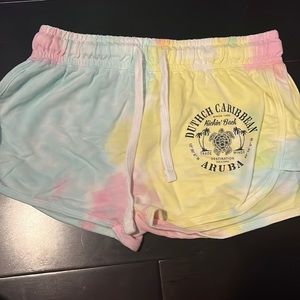 Small children tie die shorts, great for sports, summer walks, and very soft!